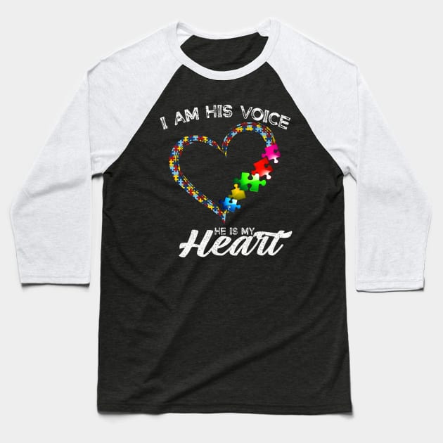 I AM HIS VOICE HE IS MY HEART Baseball T-Shirt by SamaraIvory